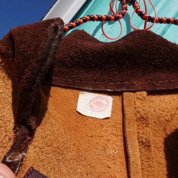 Amazing‎ 70s suede leather zip up cape - Picture 5 of 8